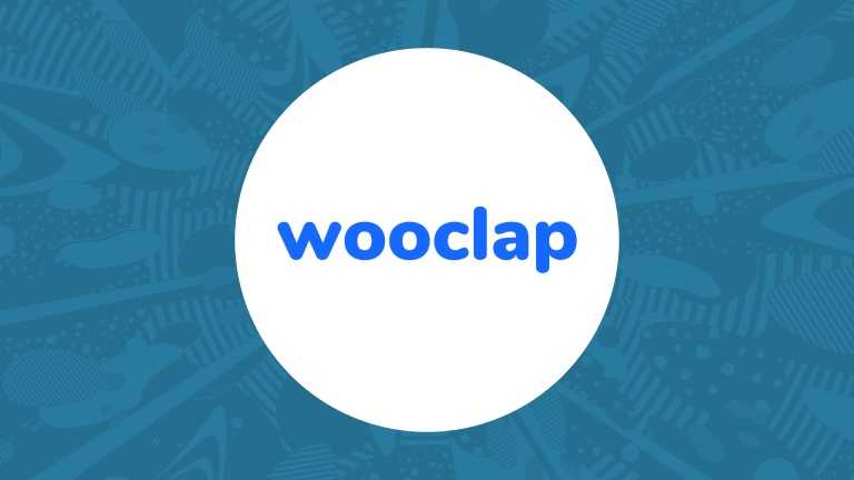 blue splashy background with wooclap logo featured